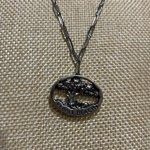 Pebble Beach Silver Necklace